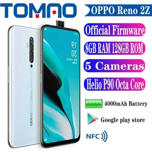 New Oppo Reno 2 Z SmartPhone 8G RAM128G ROM Helio P90 Octa core 48.0MP Camera 4000mAh 6.5inch Android 9.0 Multiple Languages NFC