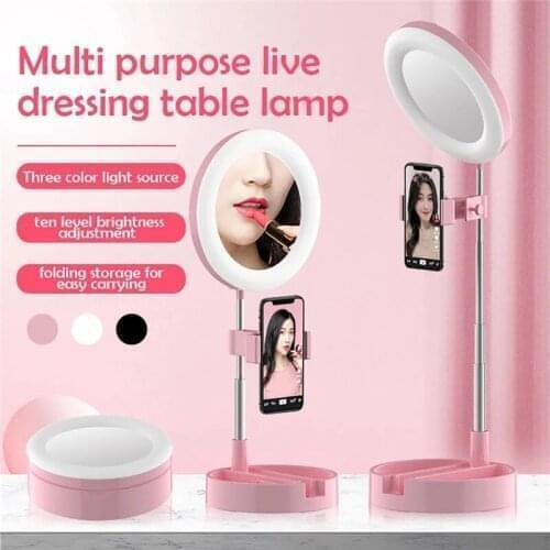 Dimmable LED Selfie Ring Fill Light Phone Led Ring Lamp with Tripod Desk Ring Light for Makeup Video Live Aro De Luz for TikTok