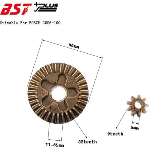 Straight Spiral Gear FOR BOSCH GWS6-100 Angle Grinder
