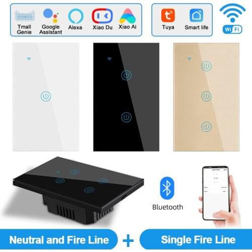 Pssrise Alaxa Voice Tuya Remote Control Intelligent Interrupter Wifi Smart Touch switch,Smart Home 1/2/3/4Gang Wall Panel