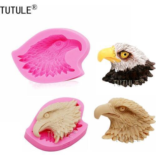 Bald Eagle Head Cabochon Silicone Rubber Flexible Food Safe -resin clay Mould,cupcake Eagle head silicone mold,Polymer Mould