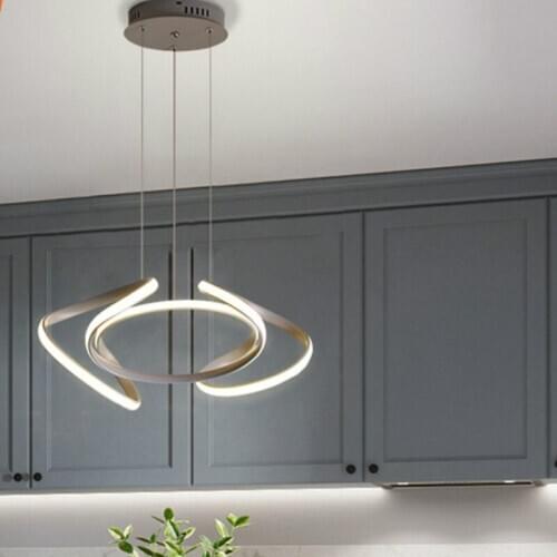 Nordic led restaurant chandelier three head home creative personality modern minimalist dining room art pendant lamp LB121111