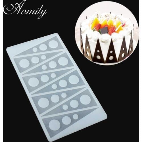 Aomily Triangle Chocolate Mold Cake DIY 3D Silicone Fondant Topper Decorating Cake Mould DIY Baking Tool Chocolate Decor
