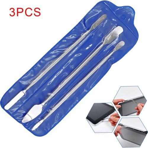 3pcs Metal Spudger Universal Mobile Phone Repair Opening Tool Metal Disassemble Crowbar Steel Pry Phone Hand Tool Sets