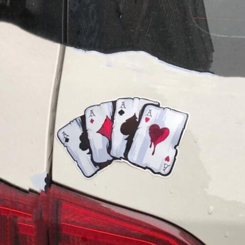 1 Pcs Color Poker A Graphics Car Reflective Car Body Racing Side Door Long Stripe Stickers Car Stickers Auto Vinyl Decal