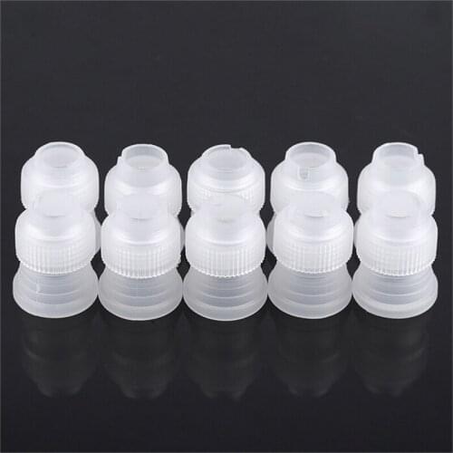 Fashion 10Pcs Icing Piping Nozzles Tips Cake Decorating Converter Coupler Pastry Tool Home Tips