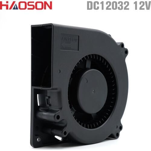 DC12V 12CM 12032 turbo blower, dual ball bearing 120mm air blower , dc brushless motor with locking protection HS12032H12B