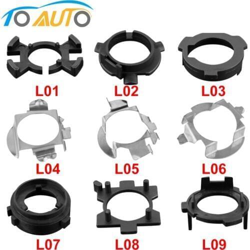 2pcs H7 LED Headlight Base Holder Adapter Socket Connector S3 For Ford Focus VW Golf Opel BMW 5 Series Mercedes-Benz Audi A3