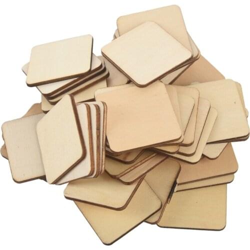 50 diy square decorative wood slices
