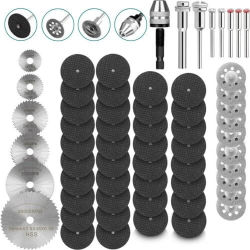 60Pcs Saw Blades Resin Cutting Wheels Diamond Cutting Discs Set Electric Grinder Accessories Rotary Tool