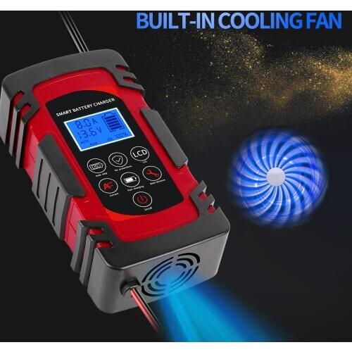 12V 24V Automatic Battery Charger Battery Maintainer Trickle Charger and Battery Desulfator with Timer PCar Battery Charger