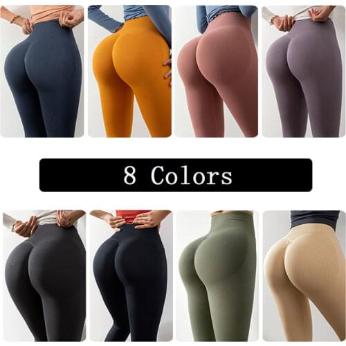 Dropshipping High Waist Push Up Seamless Leggings Women Yoga Pants Super Stretchy Gym Workout Tights Sport Leggings Running Pant