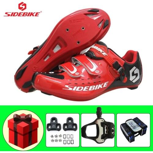 SIDEBIKE Road Cycling Shoes Add Pedals Breathable Ultra-light Zapatillas Ciclismo Self-locking Bicycle Riding Shoes Outdoor