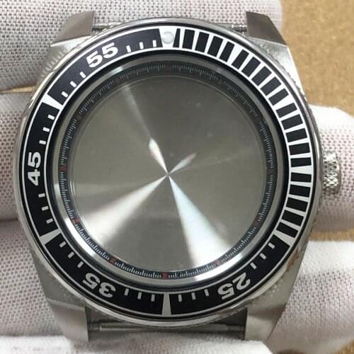 Watch stainless steel 316L case 43mm sapphire glass NH35 NH36 automatic movement aluminum ring mouth black inner shadow
