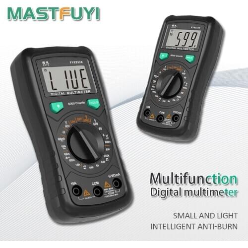 Mastfuyi FY8233S FY8233X Digital Multimeter 6000 counts High Speed Range AC/DC voltage Capacitance meter NCV Flash Back light
