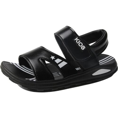 Kids Sandals Summer New Children Beach Leather Sandals Casual Fashion Children Shoes Boy Girls Sport Breathable Running Slippers