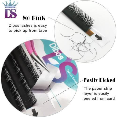 Dibos all sizes 005/007/010/015 C/D False Lashes Volume Korea Silk Individual Lash Eyelash Extension Handmade Natural Long Tool