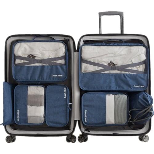 Men Travel Bags Set Waterproof Packing Cube Portable Clothing Sorting Organizer Women travel bags hand Luggage Accessory Product