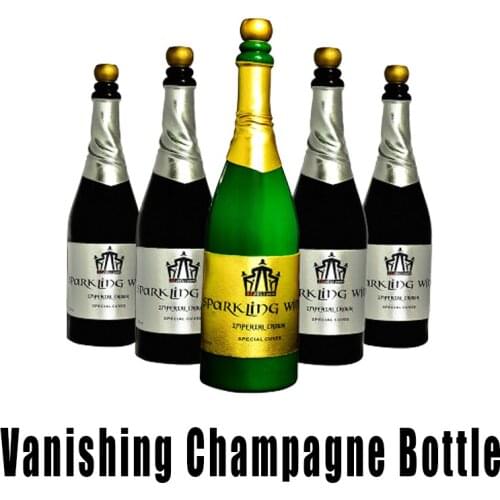 Vanishing Champagne Bottle (Black/Green Available) Can Pour Liquid Magic Tricks Magician Stage Illusions Gimmick Props Mentalism