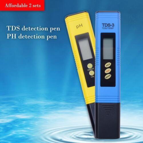 Combination Aquarium Water Acidity automatic calibration accuracy 0.01 PH Meter ph-02 + TDS Monitor Meter Titanium alloy probe