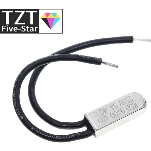 KSD9700 250V 5A Plastic / Bimetal Disc Temperature Switch N/C Thermostat Thermal Protector 15~70 degree centigrade Normal Close
