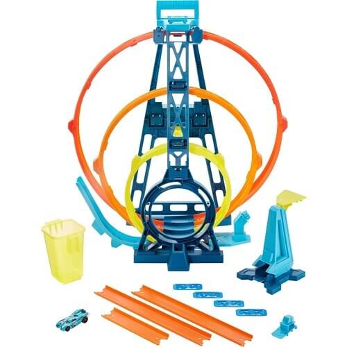 Hot Wheels Track Builder Triple Circle Action Set