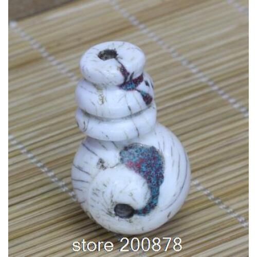 BRO014 Tibetan Old Conch Shell Rosary Ghuru beads Set 17-18mm Tibet prayer beads mala 3-way accessories