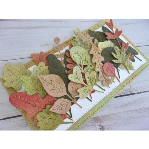 Leaf Set Foliage Craft Paper Dies Cut Diy Handmade Mold Scrapbook For Card Making Stencils New Embossing Dies 2021