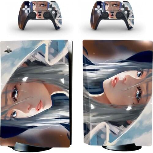Girl andard Disc Edition Skin Sticker Decal Cover for PlayStation 5 Console & Controller PS5 Skin Sticker Vinyl