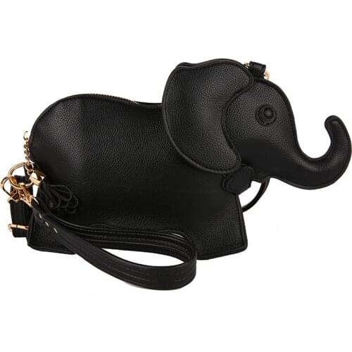 New Creative Cute Cartoon Elephant Shape Shoudler Bags For Women Mini Cartoon Crossbody Bag Phone&Purses Coin Bag Messenger Bag