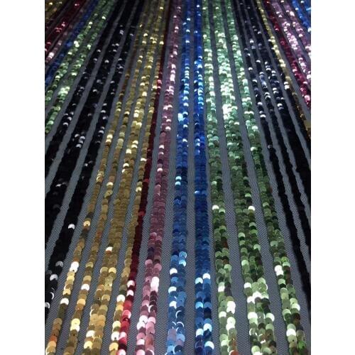 Wholesale 2021 Latest African French Net Lace Fabric with sequins 5y.High Quality African Tulle Lace Fabric For Wedding X1971