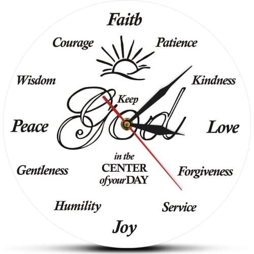 Put God First Inspirational Quote Christian Wall Clock Religious Family Clock Jesus Biblical Home Decor The God Clock Wall Watch