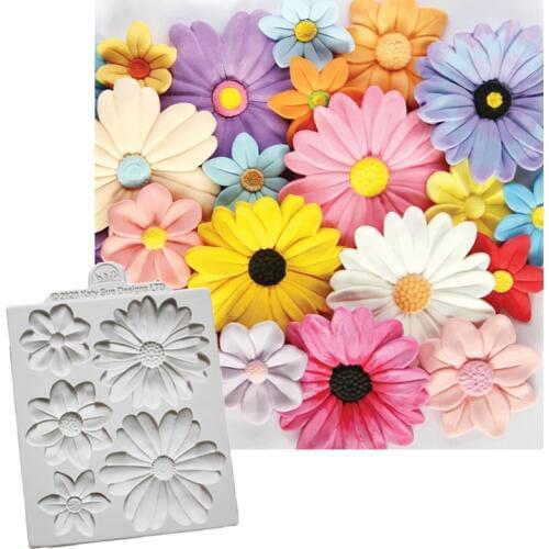 Big Blossoms Silicone Mold Fondant Mould Cake Decor Tool Chocolate Gumpaste Mold, Sugarcraft, Bakeware, Kitchen Gadget