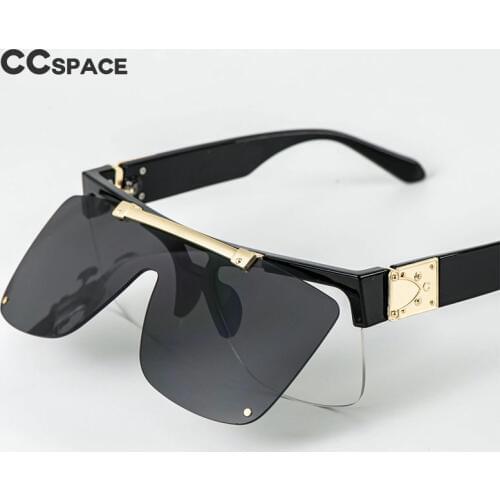 51010 Folding Flip Sunglasses For Men Women Oversized Glasses Frame Goggle Fashion UV400