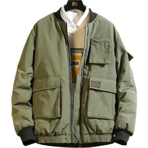 Thick Warm Winter Parka Men Hip Hop Streetwear Men Winter Jacket Coat Military Cargo Nice Pop Mens Overcoat Dropshipping