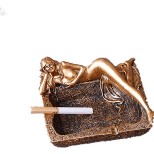 NEWYEARNEW 1piece Resin Car Ashtrays Beauty Cigarettes Ash Trays Business Boyfriend Gift Decoration Home Furnishing