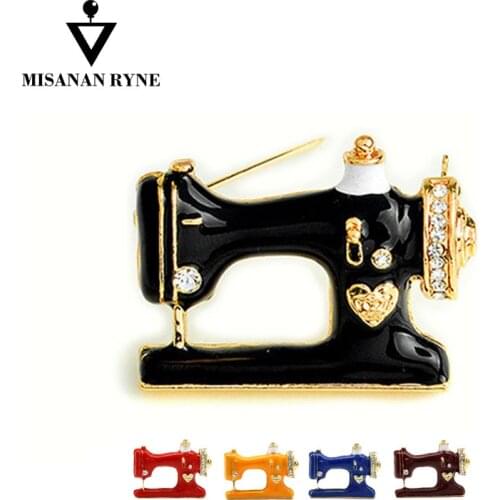 MISANANRYNE Women Men Badge Jewelry Fashion Pearls Brooches Pins Palace Sewing Machine Brooches Bag Lapel Pin Gift for Friends