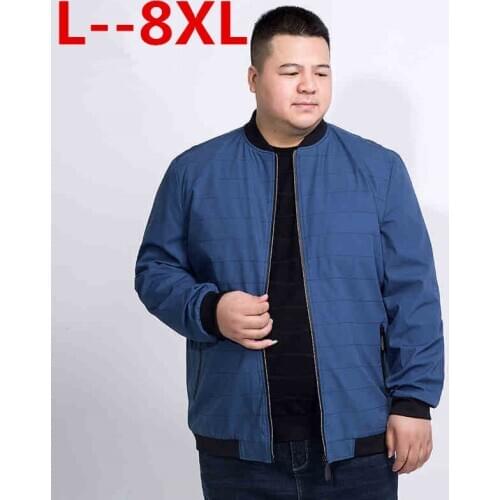 10XL 8XL 6XL New arrival autumn jacket coat men brand-clothing white blue jacket male top quality casual sportwear
