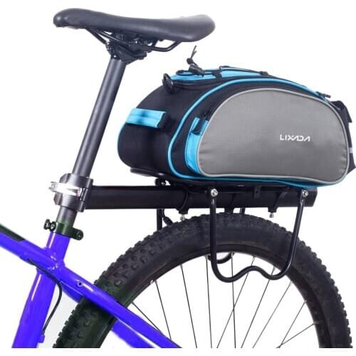 13L Bicycle Rear Seat Bag Outdoor Cycling Bike Rack Seat Bag Rear Trunk Pannier Backseat Bag Handbag Shoulder Bag