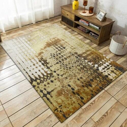 200*300cm Fashion Southeast Asian Snake Pattern Animal Pattern Golden Kitchen Living Room Bedroom Bedside Carpet Floor Mat