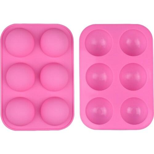 2021 NEW 6 Holes Half Ball Sphere Chocolate Silicone Mold Round Semi Sphere Cake Baking Molds For Dessert DIY Jelly Dome Mousse