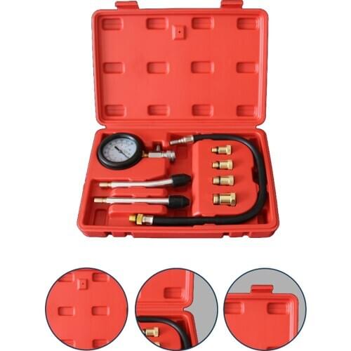 Automobile Tyre Pressure Gauge Engine Compression Tester Auto Petrol Gas Engine Cylinder Diagnostic Compressometer Tool