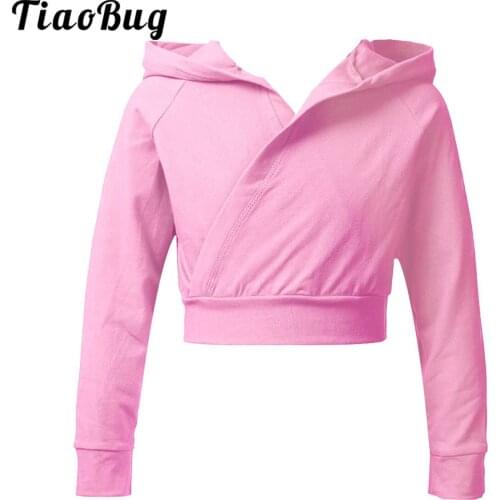 Girls Ballet Sweaters Kids Soft Leotards Coat High Waist Hoodie Knitted Cardigan Sweater For Kids Latin Dance Clothes