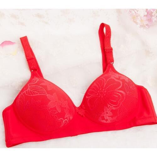 BRZFMRVL red black beige Big size 36-44 BC super push up seamless bra Big Size lovely T-Shirt Bra big cup No Rims women bra