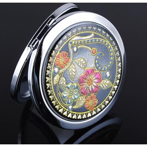 CSHOUT182 op sale Women Girl Fashion Mini Mirror Makeup Tools Portable Pocket Cosmetic Mirrors with double faced