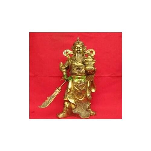 King opening @ copper Guan Gong ornaments / bronze statue of Guan Gong Wu Fortuna / copper off God / Guan Gong as Decoration