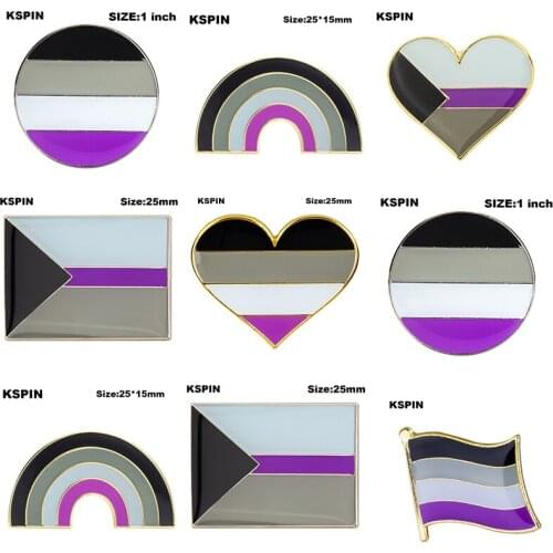 Demisexual pride Flag Lapel Pin Badge Pin Brooch Icons XY0584