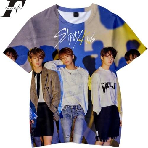 Stray Kids 3d t shirt women/men 2019 kpop Album Yellow Wood StrayKids Children streetwear Boy/girl kids Casual tshirt Clothes