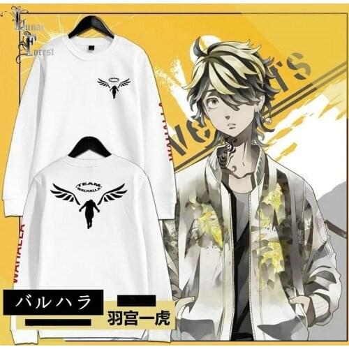 Tokyo Revengers Valhalla Baruhara 3D Printing T-shirt Fashion Round Neck Long Sleeve Popular Japanese Anime Streetwear Plus Size