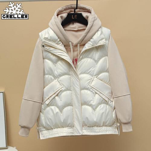 GRELLER Winter Vest Women Jacket Waistcoat Mujer Chaqueta Loose Warm Ladies Vest Jacket Thick Sleeveless Down Cotton Vest Female